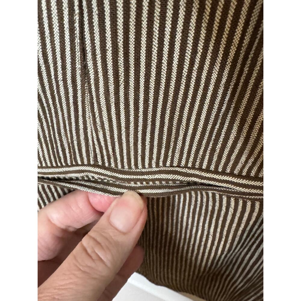 Compagnie Internationale Vintage Euro 90s Pinstripe Waistcoat Vest Brown M - Picture 8 of 10